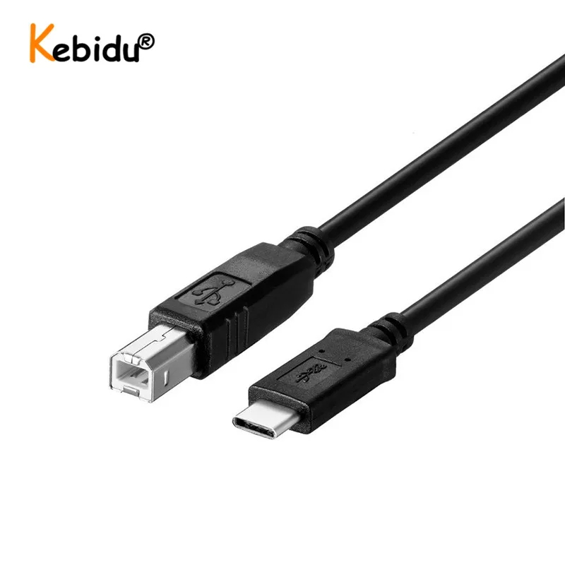 Кабель для передачи данных Kebidu 1 м USB 3 Тип C штекер разъем к 2 0 B кабель смартфона