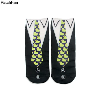 

12pairs/lot A3077 Patchfan Cartoon Tie And Duck Sock Casual Hip Hop Creative Soft Comfortable Funny Novelty Cotton Short Sock