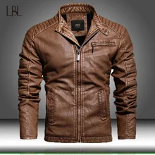 Мужская зимняя Новинка, мотоциклетная Повседневная теплая куртка из искусственной кожи, мужское осеннее модное ветрозащитное Пальто 5XL