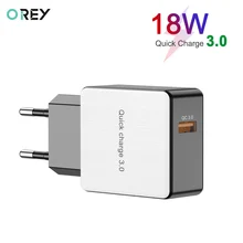 OREY 18 Вт быстрое зарядное устройство QC 3,0 USB зарядное устройство для iPhone X Quick Charge 3,0 зарядное устройство для телефона адаптер для Xiaomi Mi 9