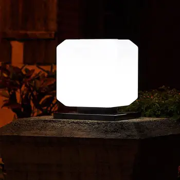 

Square Solar Power Lights, Outdoor Garden Fence Post Light, Waterproof Column Pillar Lantern Wall Lamp
