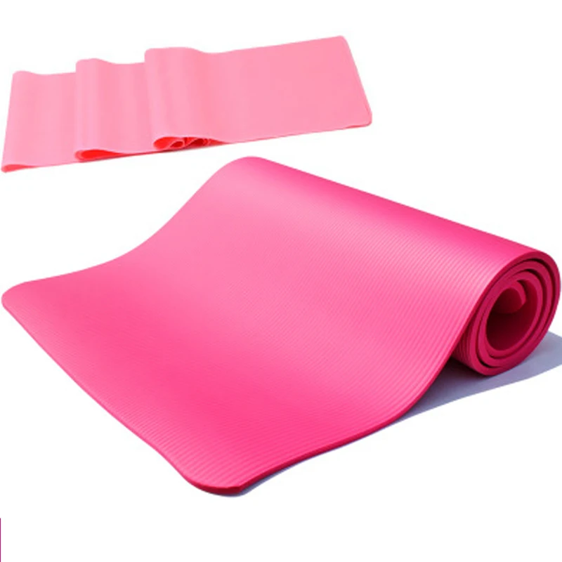 10mm Yoga Mats 183cmX61cm High Quality Extra Thick Non-slip Yoga Mats Pilates Fitness Gym Exercise equipment Pads with Bandages
