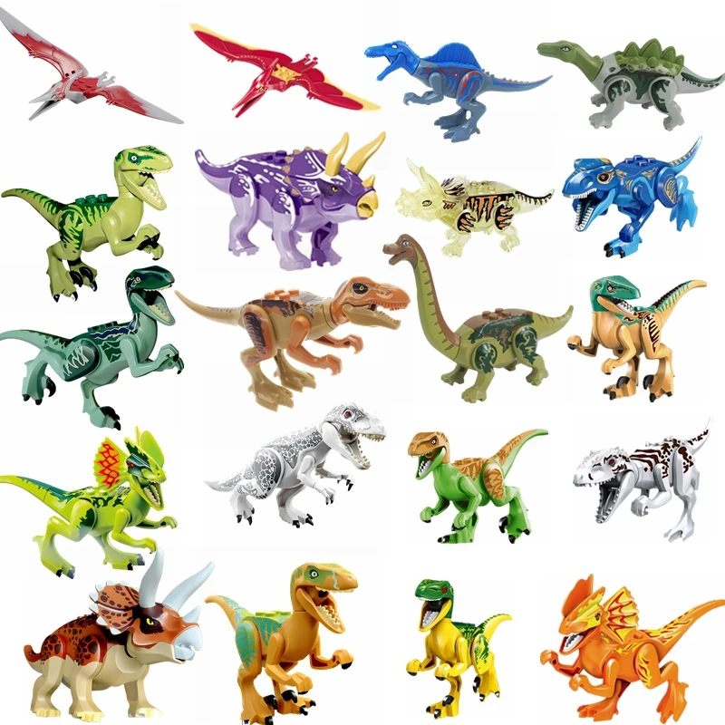 

Toy & Hobbies Jurassic Dinosaur Series Building Blocks Tyrannosaurus Triangle Dragon Sword Dragon Jurassic Model Children's Toys