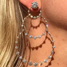 Модные женские серьги-гвоздики, богемные, темпераментные, полукруглый жемчуг, половина с-образной формы, преувеличенные женские серьги, ювелирные изделия для женщин