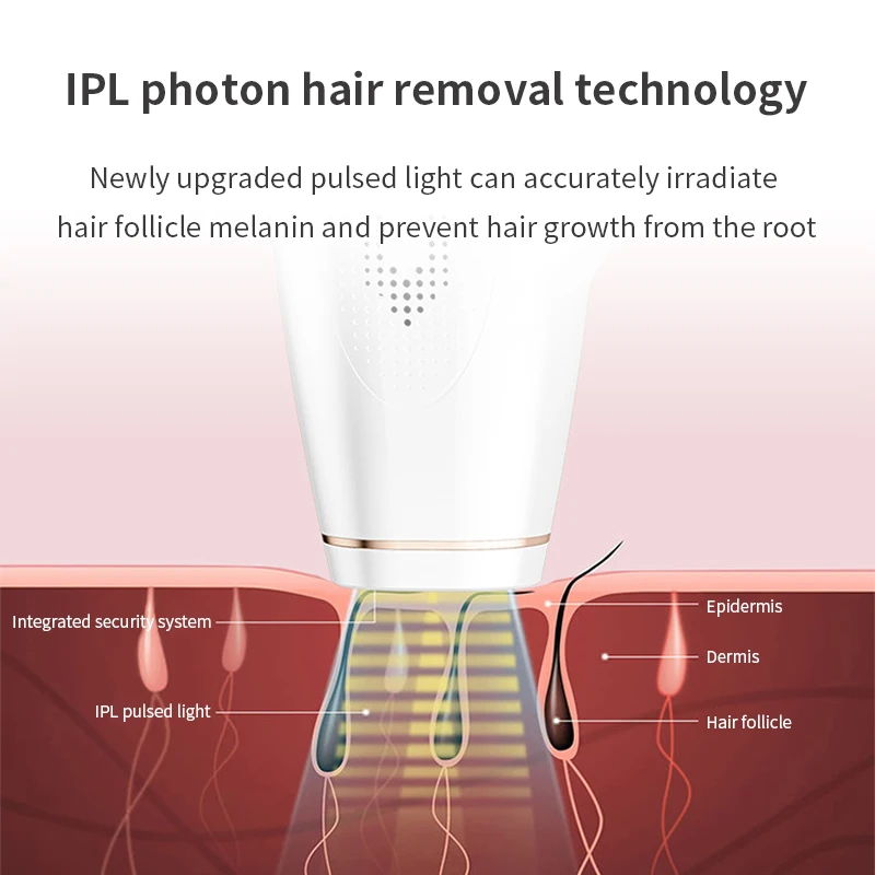 Лазерный эпилятор 999990 вспышек 5 в 1 IPL Photon для безболезненного удаления волос на