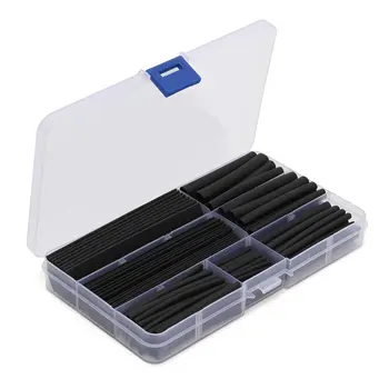 

150 pcs Black Polyolefin Shrinking Assorted Heat Shrink Tube Wire Cable Insulated Sleeving heat shrink tubing Set