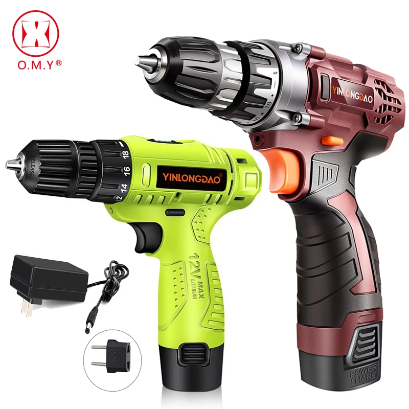 18V Аккумуляторная дрель электрическая отвертка Мини Беспроводной Мощность драйвер постоянного тока литий-ионный Батарея 3/8-Inch DIY Инструменты литиевая дрель