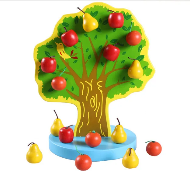 

Youdele kuai nogo yuan Early Education String of Apple Tree CHILDREN'S Wooden