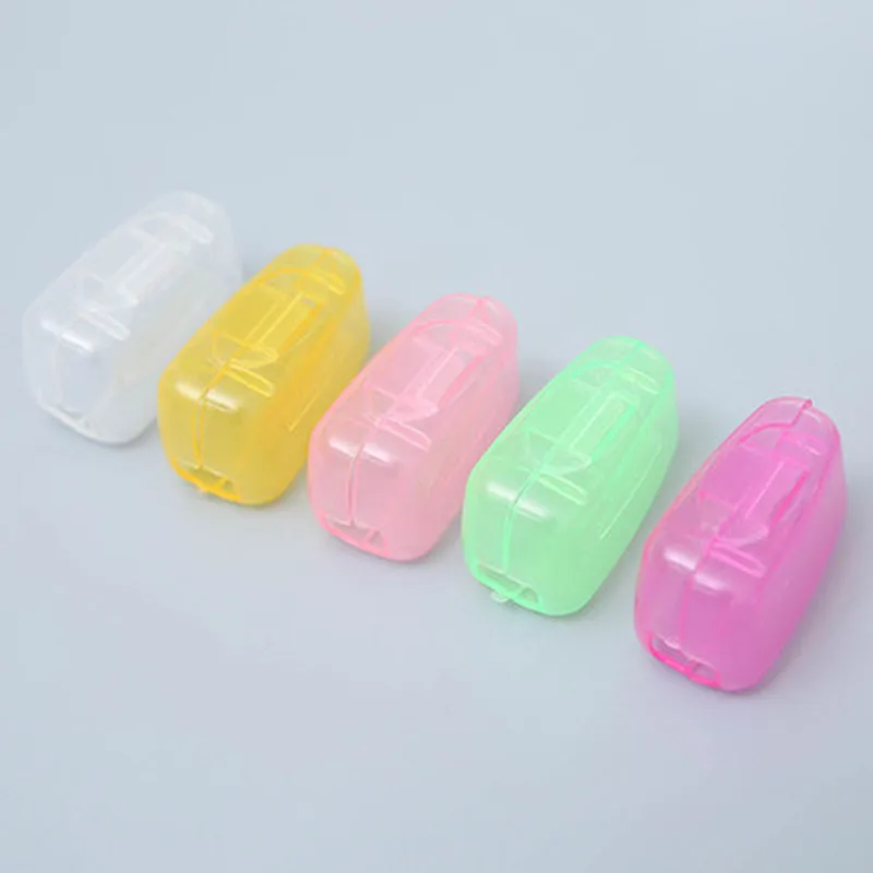 5Pcs Food Grade PP 4*2*2.5cm Portable Toothbrush Cover Holder Travel Hiking Camping Brush Cap Case Tongue Scraper Cover
