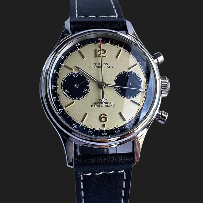 US $192.80 38mm China Pilot Aviator Mens Watch Seagull Movement st1901 Chronograph Dial Sapphire Watch For Men Luxury Brand Casual Fashion