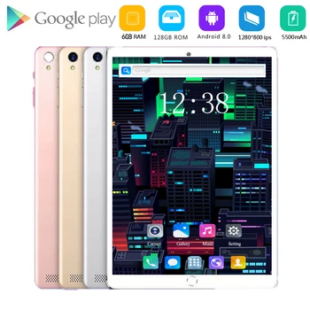 

2020 Tablette phablet 10.1 tablet screen mutlti touch Android 8.0 Octa Core Ram 6GB ROM 128GB Camera Wifi 10 inch tablet 4G FDD