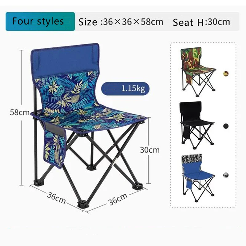 Hot Sale Summer Outdoor Portable Folding Oxford Beach Chair High Strength Camping Fishing Chair