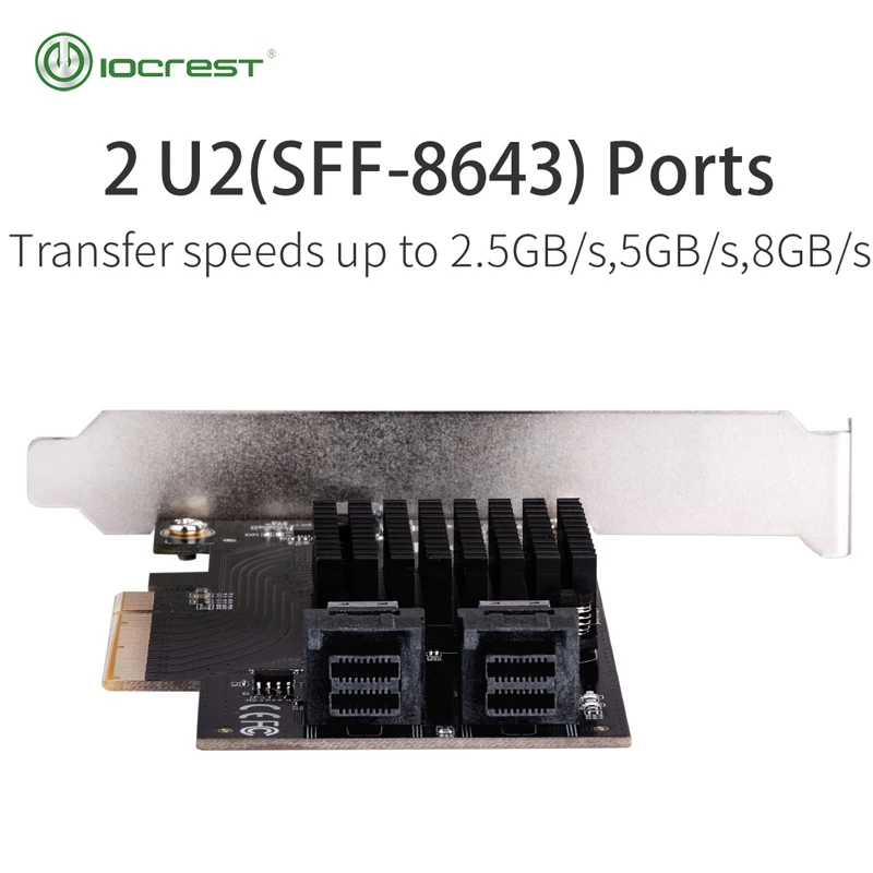  IOCREST U.2 sff 8643 puertos PCIe 30x8 bifurcación Riser controlador en apoyo de la no-bifurcación 
