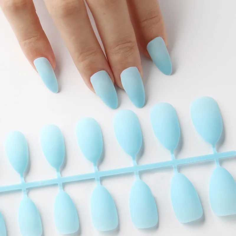 

Fake Nail No Trace Scrub Manicure Fake Nail Detachable Nail Art 24 Pieces