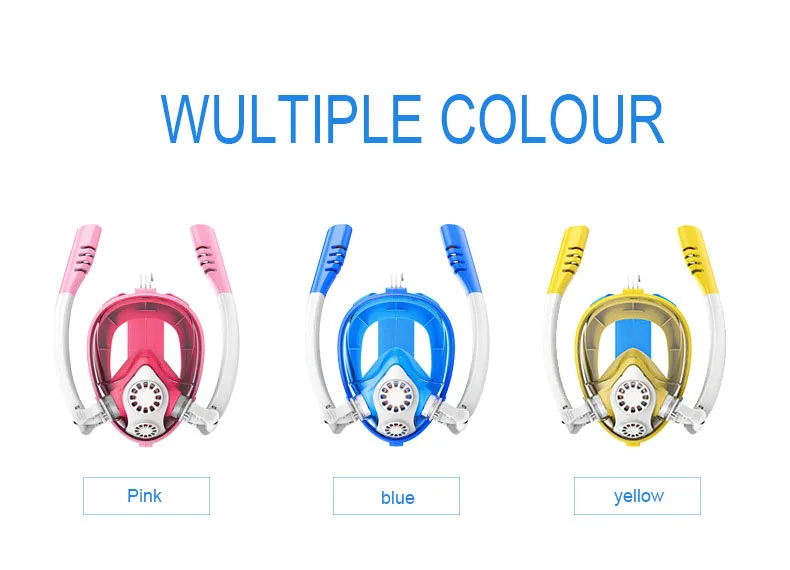 Новая маска для дайвинга для взрослых детей, полностью сухая силиконовая маска для плавания, водонепроницаемая маска для подводного плавания