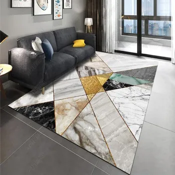 

LOUTASI Nordic Style Geometric Carpet for Living Room Anti-Slip Soft Kids Bedroom Floor Mats Doormat Large Size Yoga Mat