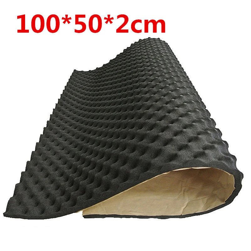 Black Car Sound Deadener Noise Heat Insulation Cotton Dampening Foam Subwoofer Mat Interior