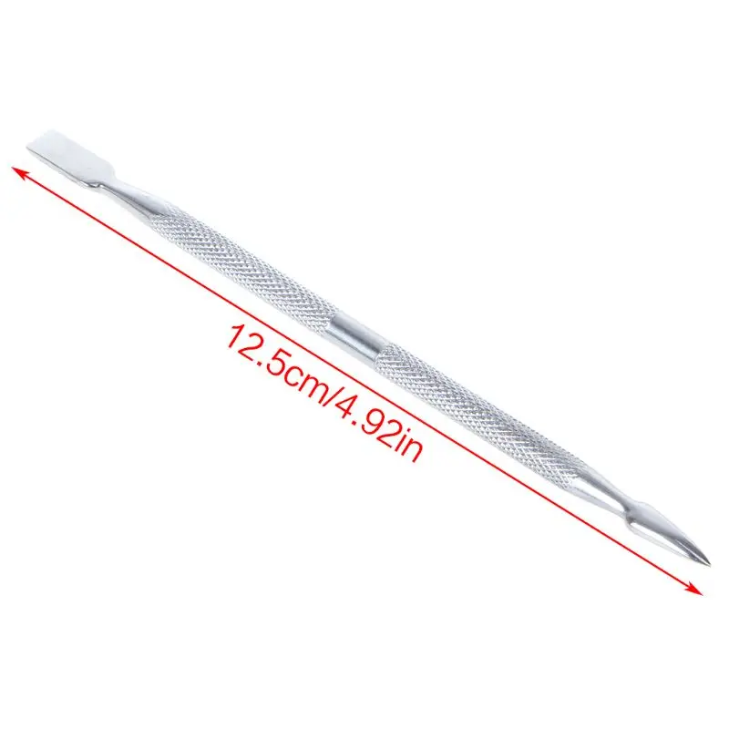 Pro Нержавеющая сталь нейл-арта кутикулы Ложка-толкатель средство для снятия маникюра, педикюра инструмент GXMC