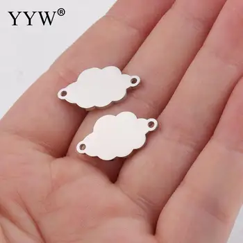 

Silver Stainless Steel Connector Cloud Diy 10pcs/Lot Decoration Pendant Connectors Bohemia Handmade Charm Accessories Diy Making