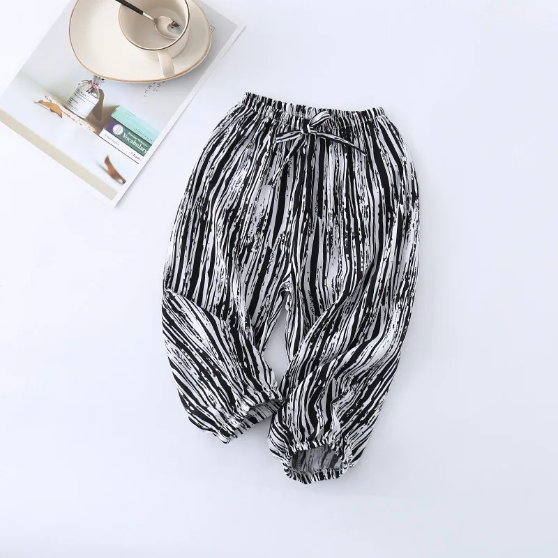 LEAPPAREL/ г., штаны для мальчиков и девочек с фонариком эластичная резинка на талии, принт змеиной кожи, повседневная одежда для детей - Цвет: 903N