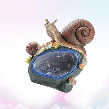 

1pc Landscape Lamp Unique Creative Fashion Snail Solar Lamp Snail Landscape Lamp Resin Snail Ornament Resin Snail Solar Lamp