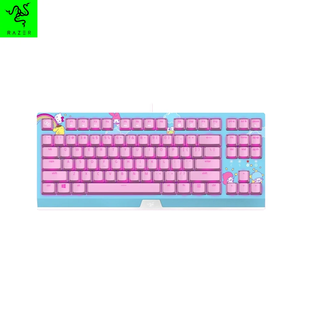 Original Razer X Sanrio Hello Kitty Limited Edition 87 Keys Compact Wired Keyboard Gaming Office Backlight Mechanical | Компьютеры и
