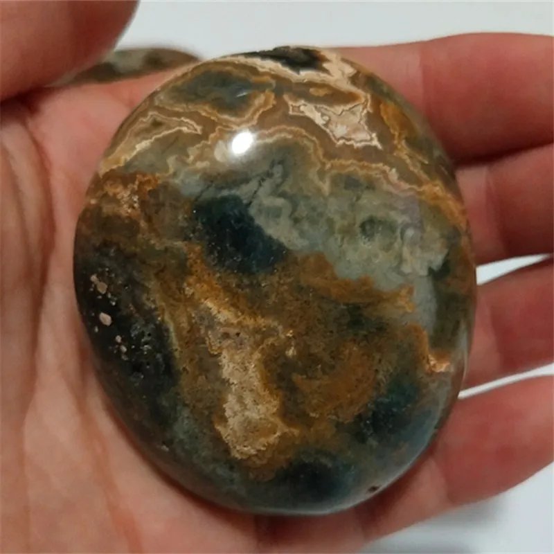 

Natural stone Marine jasper palm healing crystals Decorative collection stones and crystals