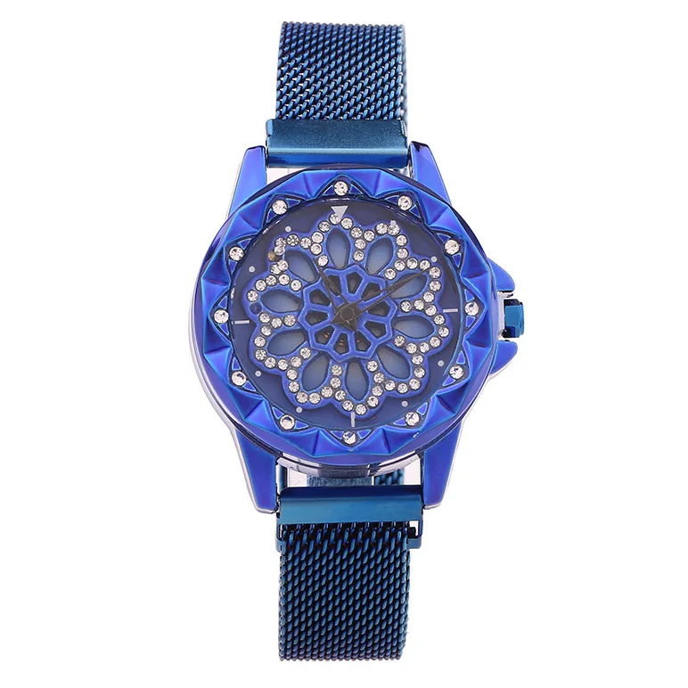

Hot Selling Hot Sales Magnet Mesh Belt Watch Magnetic Buckle Milan with Quartz Watch Fortunes Diamond-embedded Watch