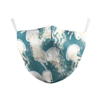 

Fashion Cartoon 3D Printing Dustproof Protective Face Cover Replaceable Filter Bandana Headwear Face Cover Bag Parts&Accessories