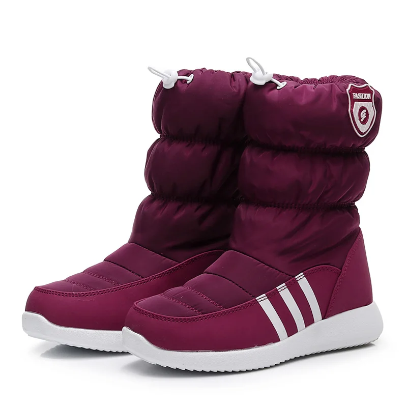 

Winetr Snow Boot Warm Plush Waterproof mid Calf Mujer Chaussure Flats with Student Sport Shoes Confortable Resistance Silp Boots