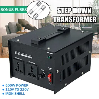 

500W Converter Transformer Step Down Transformer Regulator 240V-110V Stepdown Voltage Converter
