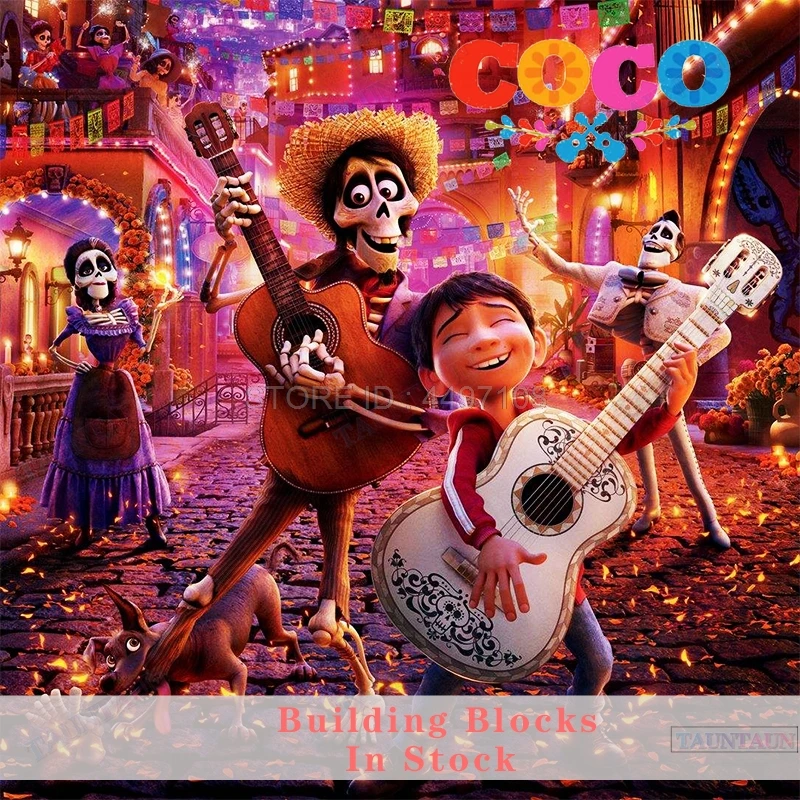 Игрушки блоки игрушки из аниме-фильмов Coco Miguel Elvis Kiss Monroe Майкл Ринго Старр певец