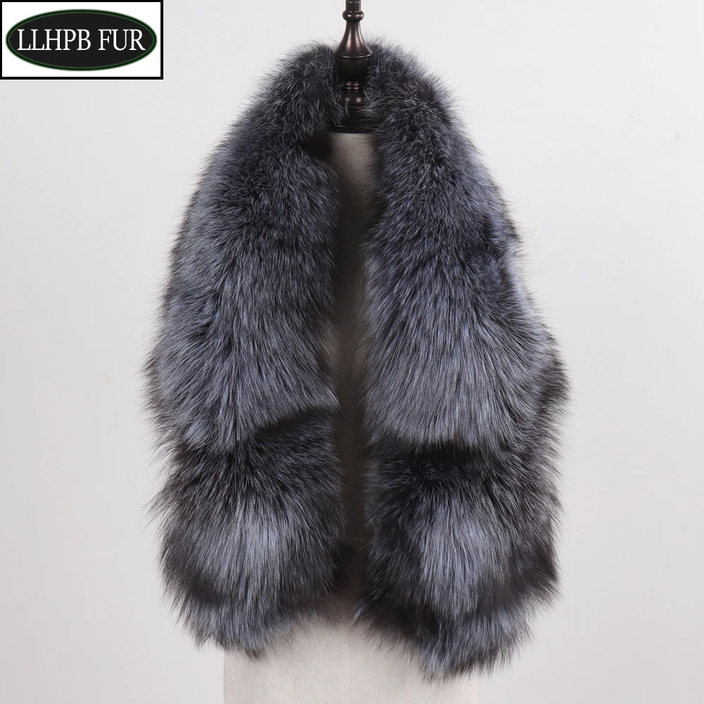 Lady Genuine Full Fox Fur Pelt Scarf Shawl Winter Women100