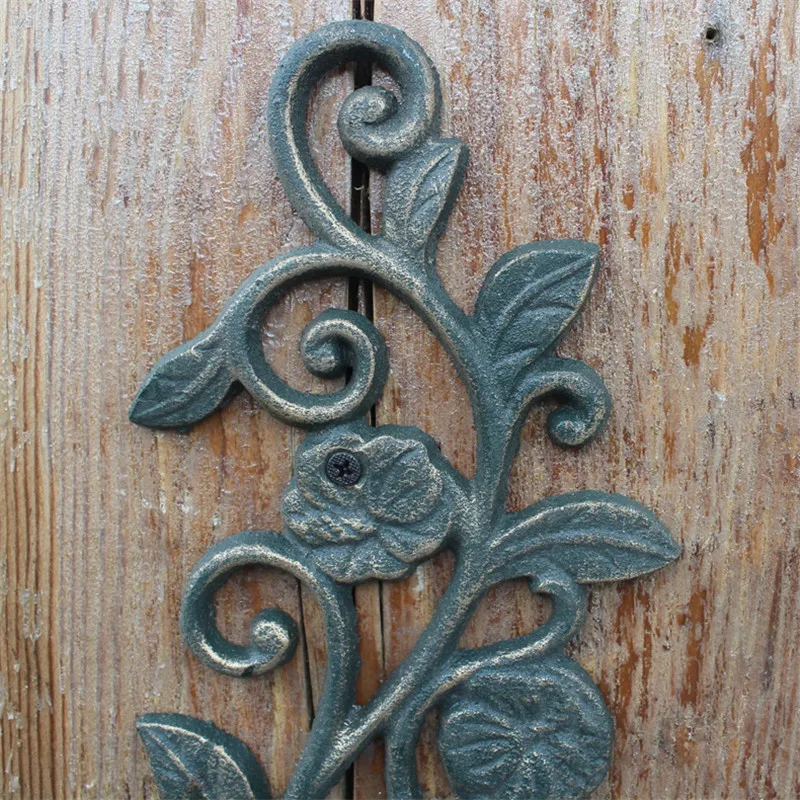 Чугунный держатель для цветочных горшков 2 шт. темно зеленая корзина растений