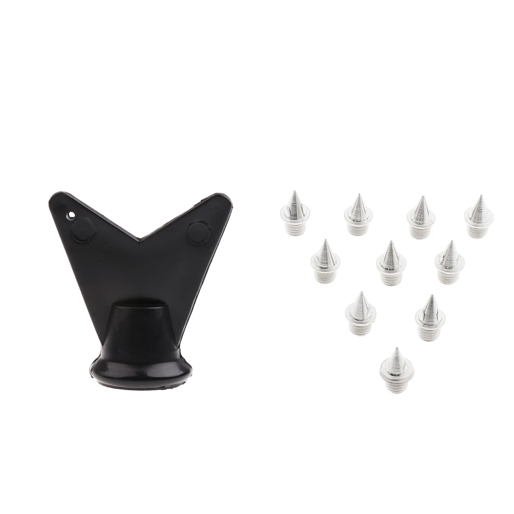 10pcs Carbon Steel Track Pyramid Spikes with Spike Removing Wrench Tool for Outdoor Running