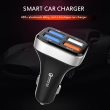 Автомобильное зарядное устройство, 4 USB порта, быстрая зарядка 3,0, умный адаптер питания для iPhone, samsung, huawei, Xiaomi, для грузовика, автомобильная зарядка с 4 телефонами