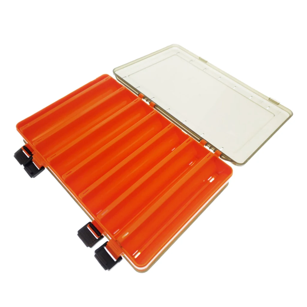 Double-Sided Fishing Lure Squid Baits Box Hook Rings Storage Box Clear Squid Jig Minnows Case Container Multipurpose Tackles Box