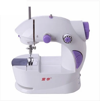 

Household Sewing Machine Mini Portable Household Night Light Foot Pedal Light Double Thread Model Sew Needlework Machine
