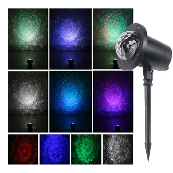 

IP65 Outdoor Waterproof Water Wave RGBW Christmas Laser Projector Lamp AC220V Led Disco Stage Light Landscape Garden Spotlight