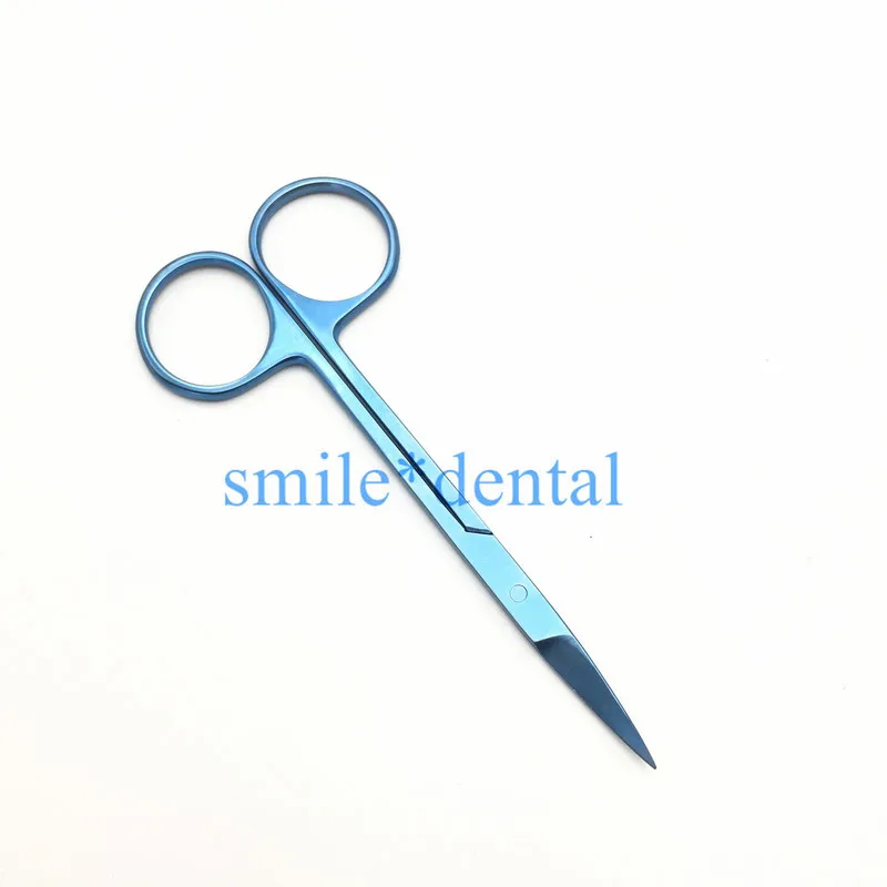 

1pcs Titanium Iris Scissors Curved 108mm ophthalmic eye surgical Dental instrument