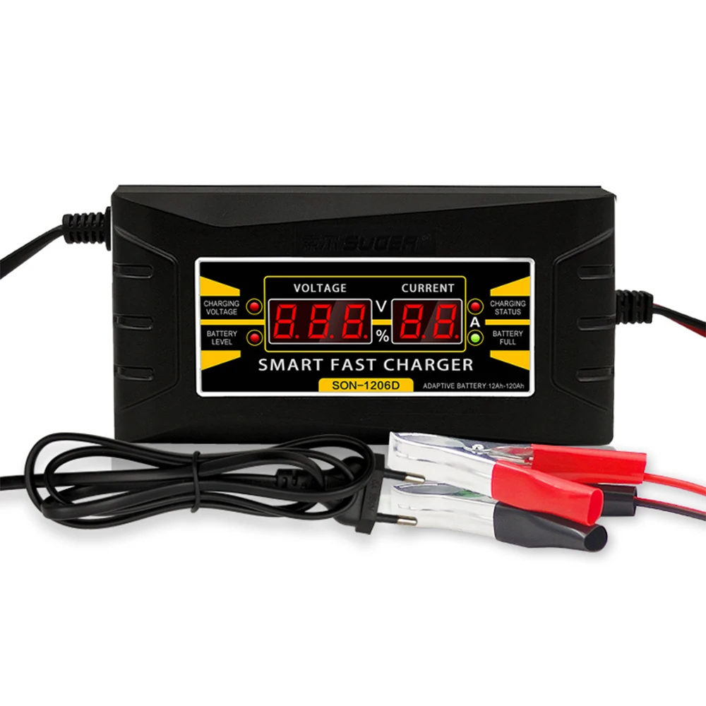 Автомобильное зарядное устройство 150 в/250 В до 12 В 6А умное быстрое зарядное устройство для влажной сухой свинцово-кислотной цифровой ЖК-дисплей US Plug Лидер продаж