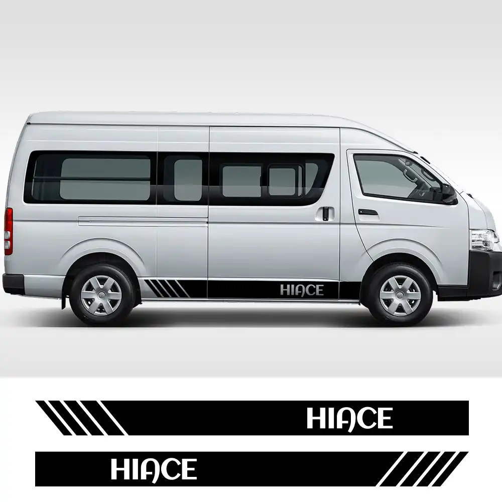 Car Styling Door Side Decals For Toyota Hiace 2004 2015 Bus Racing