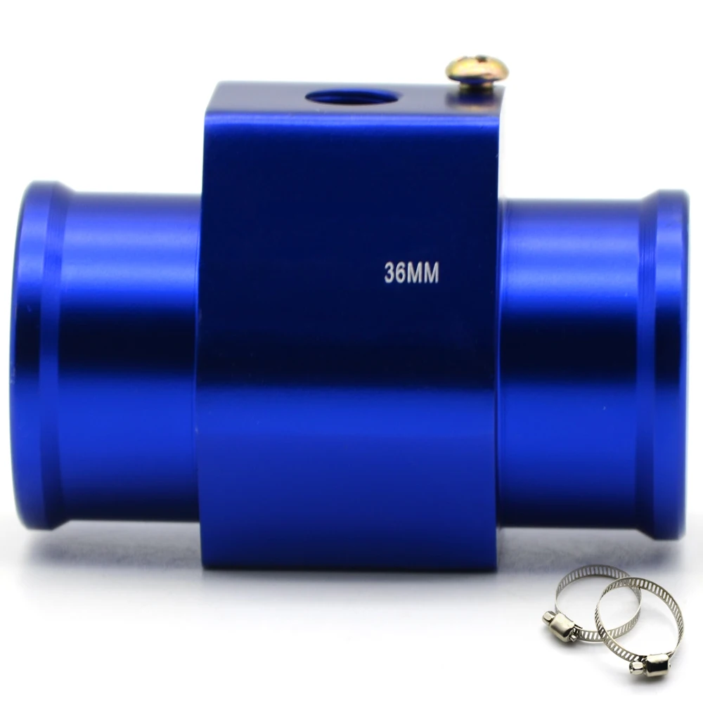 JDM датчик температуры воды адаптер Радиатор шланг 1/8 NPT TEMP шланг 28 мм 30 мм 32 мм 34 мм 36 мм 38 мм 40 мм с логотипом синий/красный - Цвет: BLUE36MM