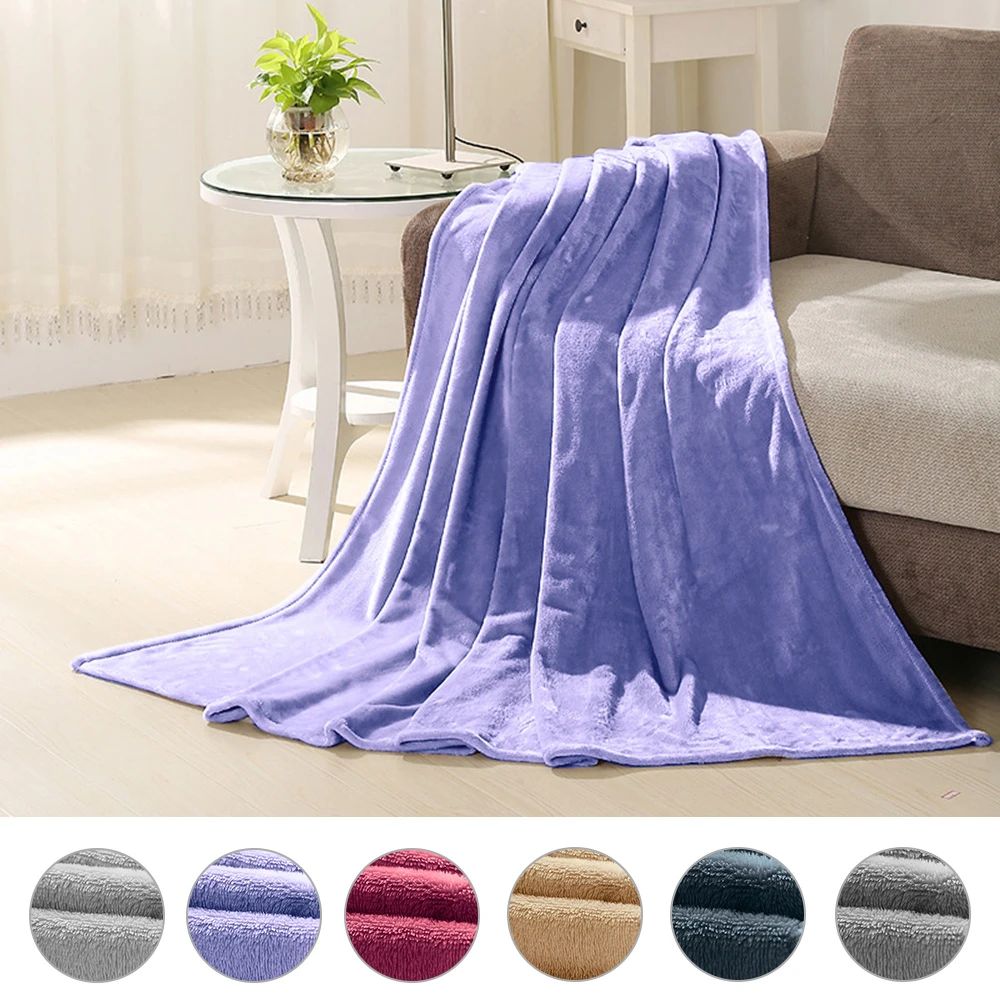 Throw Blanket Winter Warm Brushed Bed Blankets Dark Blue Red Light Gray Dark Gray Purple Lightweight Flannel Fleece Blanket Blankets Aliexpress