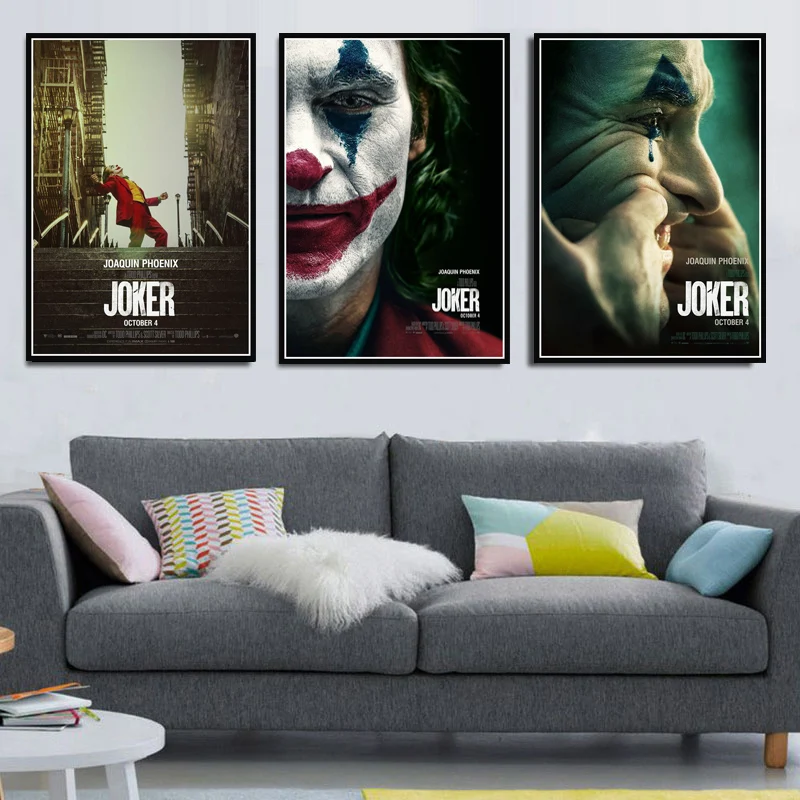 

New Joker Poster Joaquin Phoenix Movie 2019 DC Comics Poster Prints Canvas Art Painting Wall Pictures For Living Room Home Decor