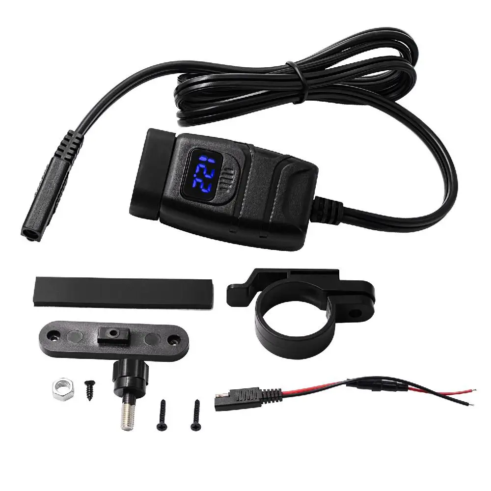 Двойной USB порт водонепроницаемый мотоцикл зарядное устройство на руль быстрое изменение 12 В адаптер питания для мобильного телефона