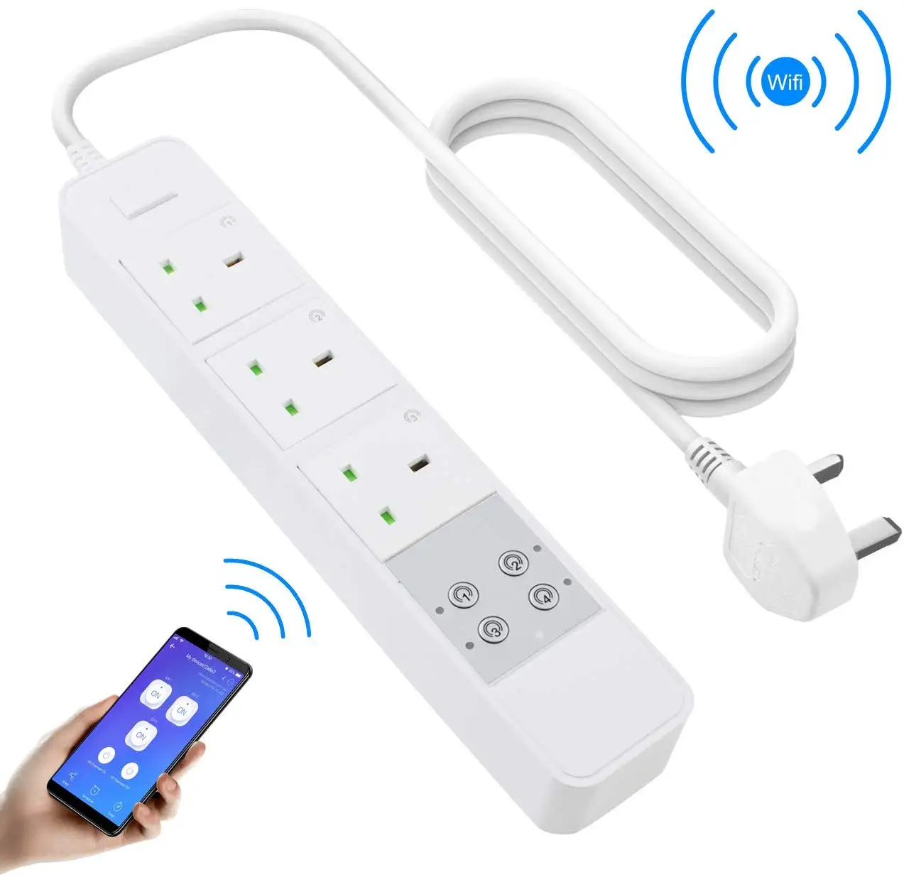 Wifi умный дом сетевой фильтр Великобритания удлинители независимый переключатель дистанционное управление работа с Alexa Google Home