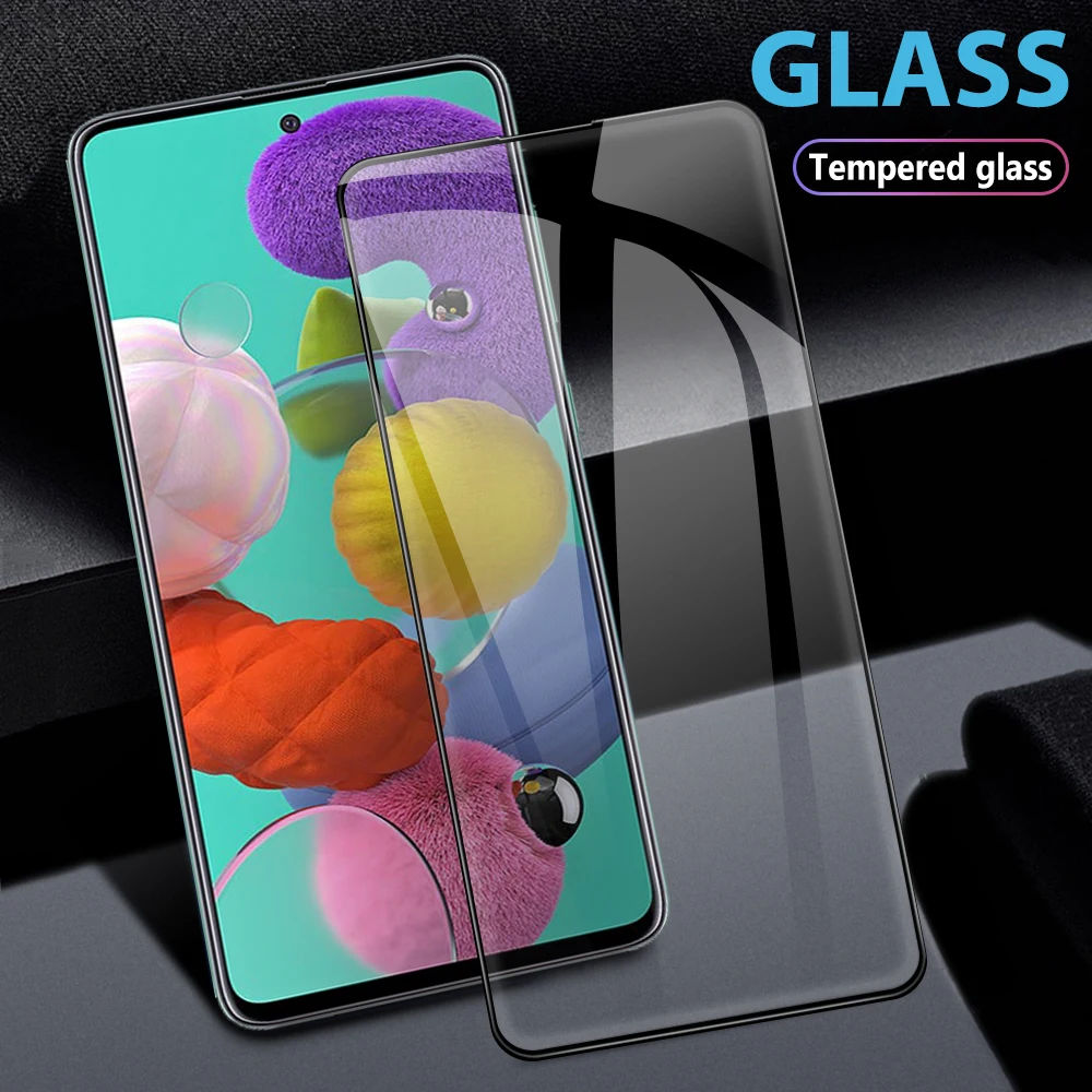 Защита экрана для samsung Galaxy A51 A71 A90 M30S шелковое закаленное стекло A20 A30 A40 A50 A20S |
