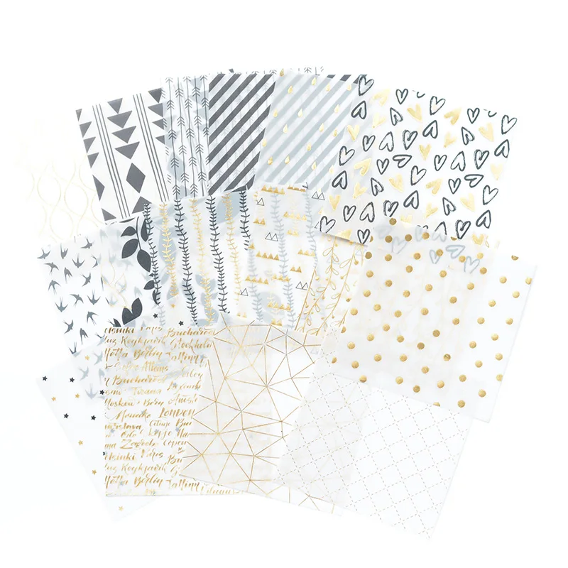 

New Design Patterned Scrapbook Paper Pads for DIY/Photo Album/Card Making/arts and crafts/Origami 16 Sheets Vellum Paper