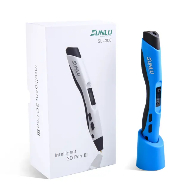 3D Pen Professional SL-300 3D Printing Pen Support PLA ABS Filament Pencil Smart 3D Pen Educational Toys Popular Gifts For Kids SL-300 Blue